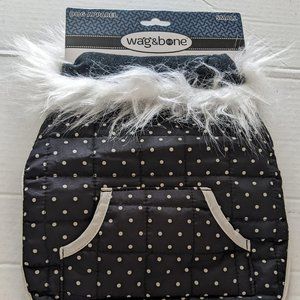 Wag & Bone Mini Swiss Dot Fur Lined Dog Jacket-S